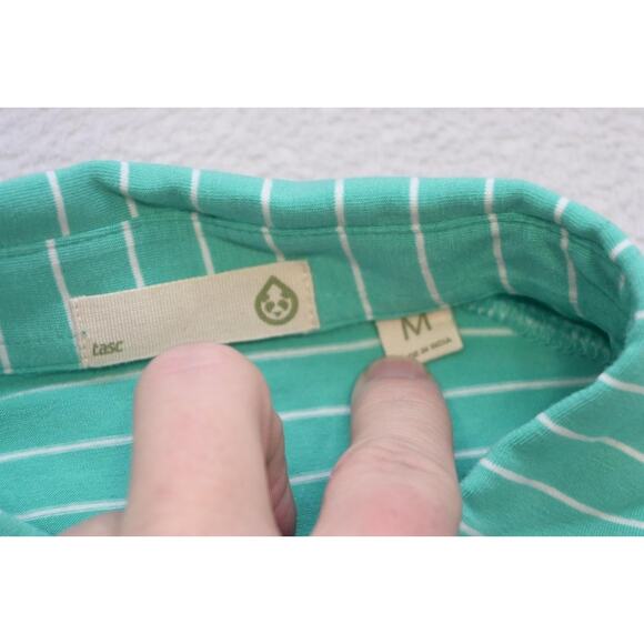 Tasc Bamboo Golf Polo Stretch Athletic Shirt Striped Short Sleeve Mens Sz Medium - Picture 8 of 10
